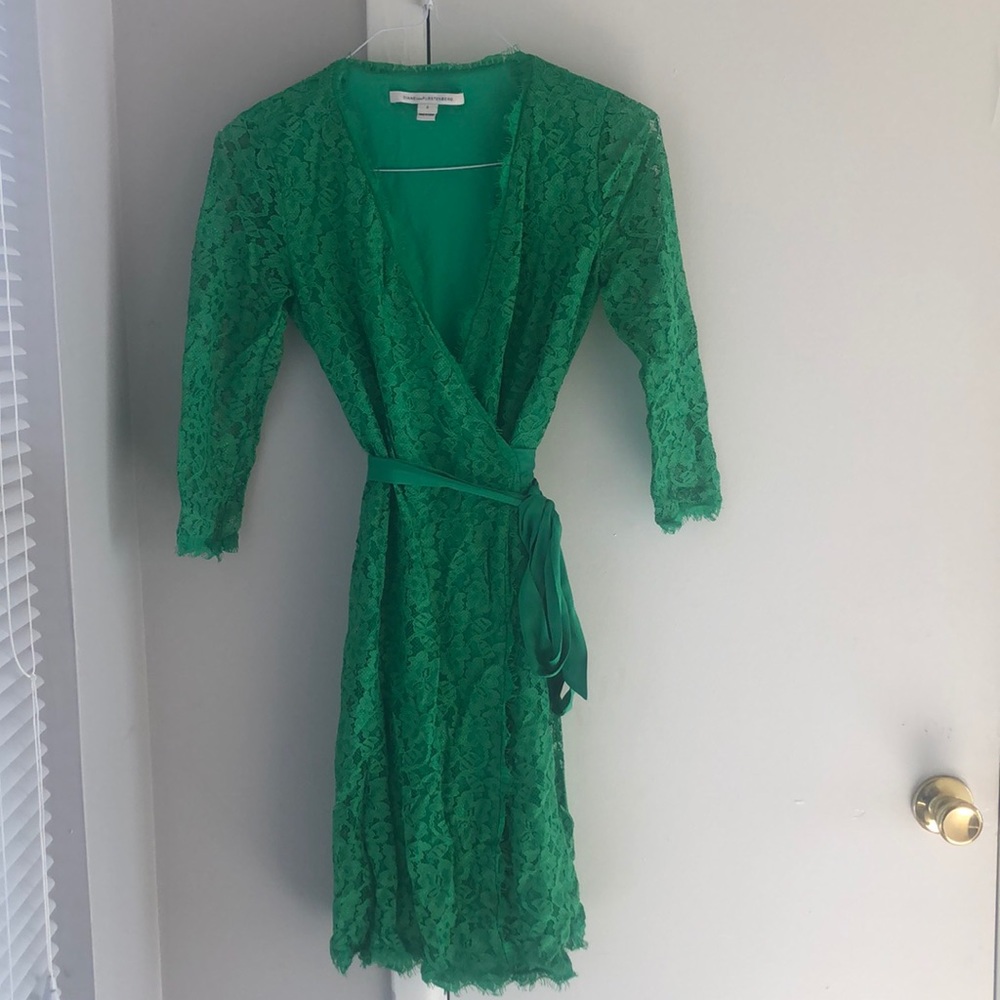 Diane Von Furstenberg Julianna 3/4 SLV Wrap Dress